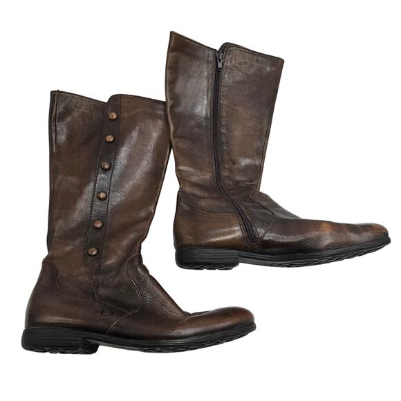Born Shoes - Born Sage Riding Knee High Studded Button Boots Equestrian Leather Size 8